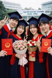 Duyên Hà Bật mí kinh nghiệm Thuê áo cử nhân HUS chất lượng, giá tốt