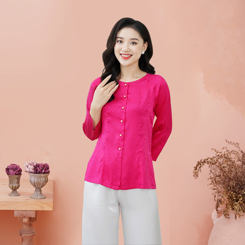 Áo bà ba mặc nhà vải lụa