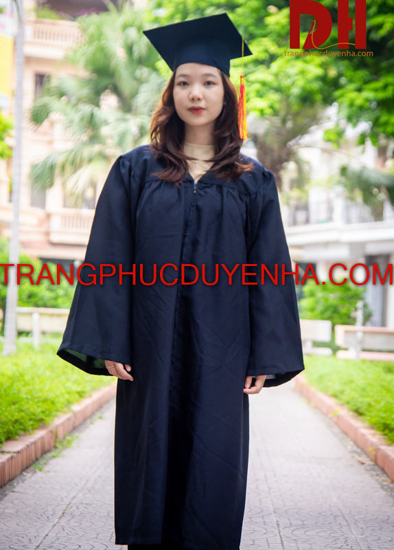 Áo cử nhân sinh viên màu xanh đen
