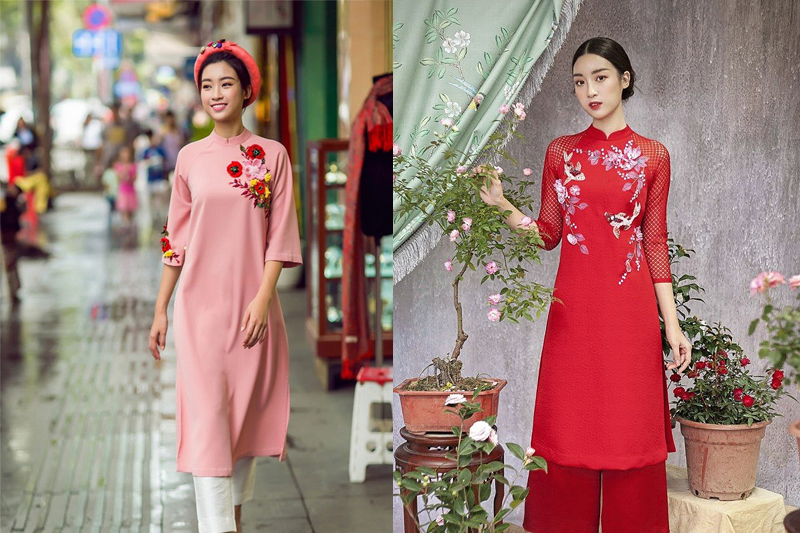 Mẫu áo dài Tết đẹp nhất