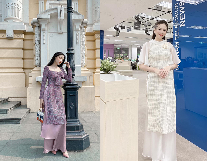 Mẫu áo dài Tết đẹp nhất