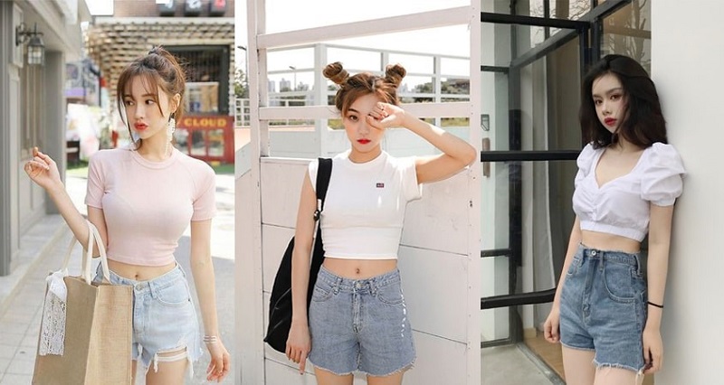 Croptop + shorts - combo trang phục đi biển khỏe khoắn, năng động