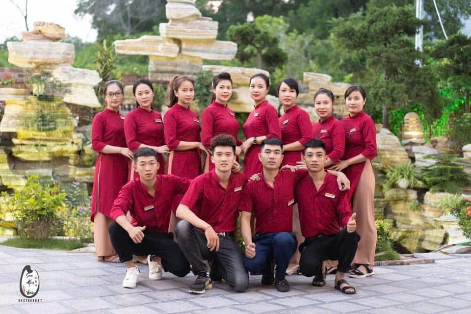 áo dài lễ tân đồng phục