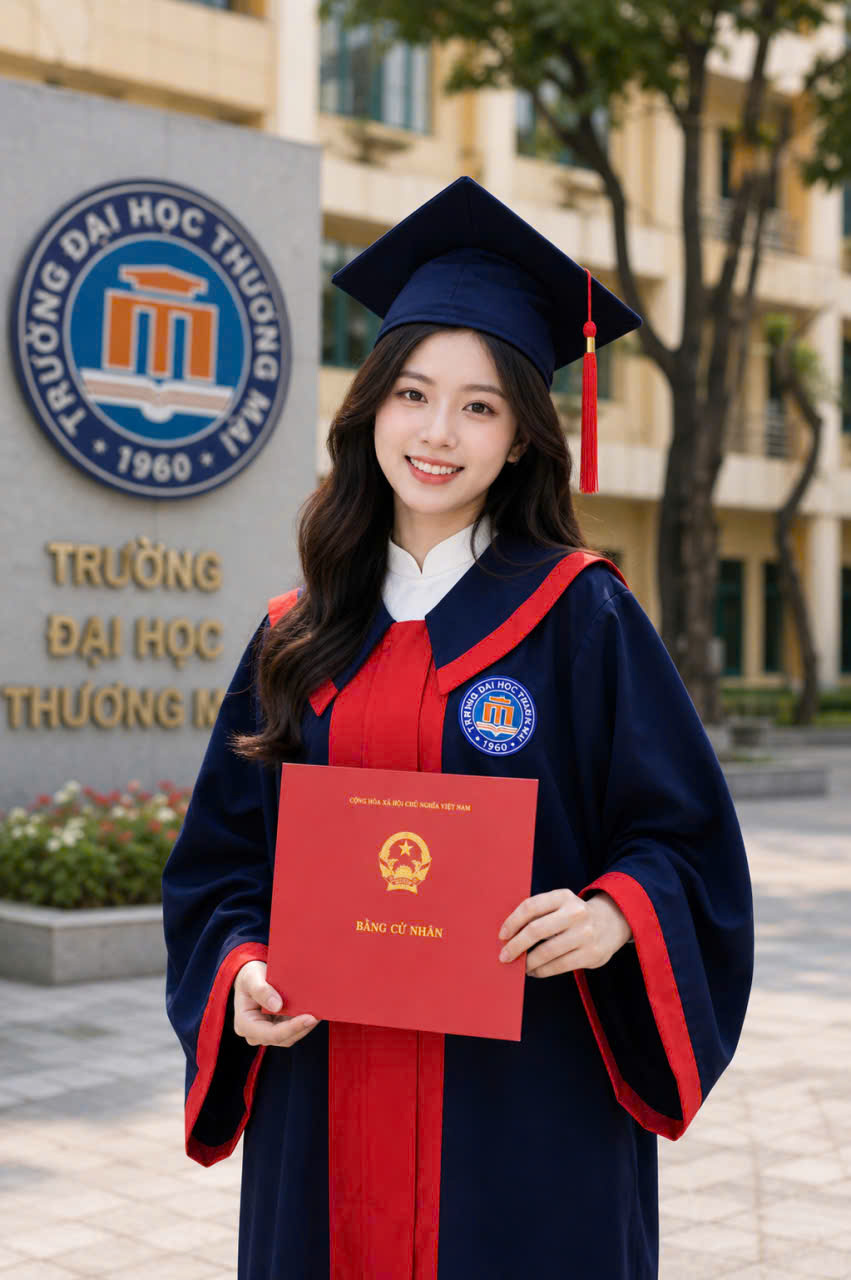 Thuê áo cử nhân TMU giá tốt