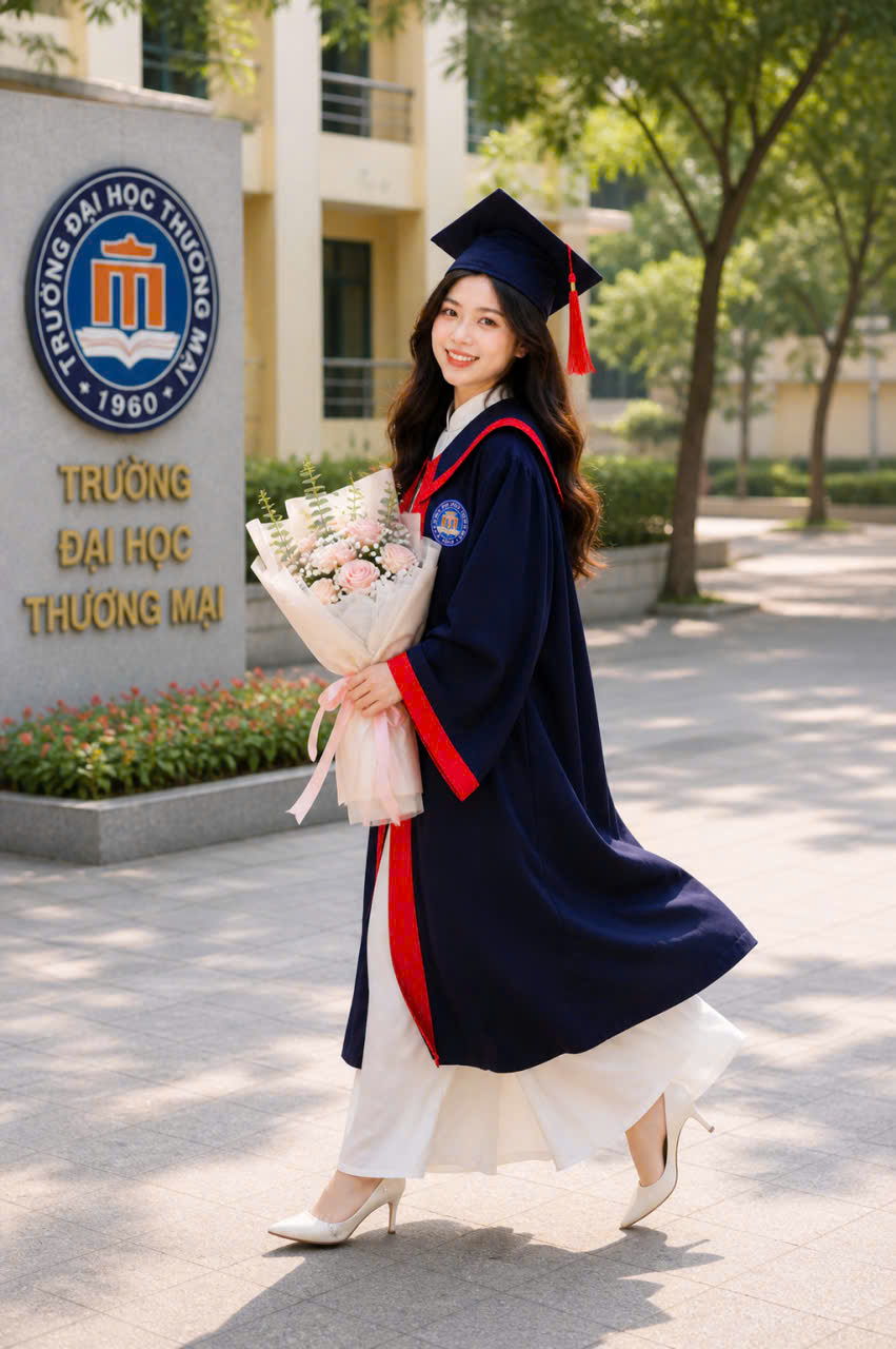Thuê áo cử nhân TMU giá tốt